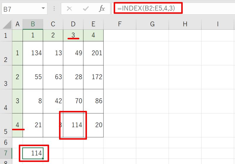 ExcelのINDEX関数とは