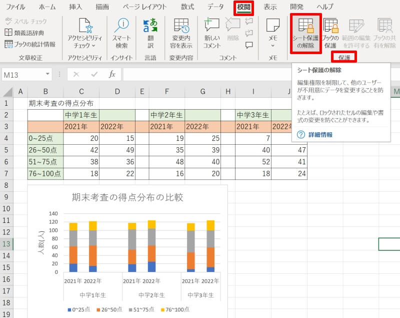 Excelのシートの保護を解除する方法